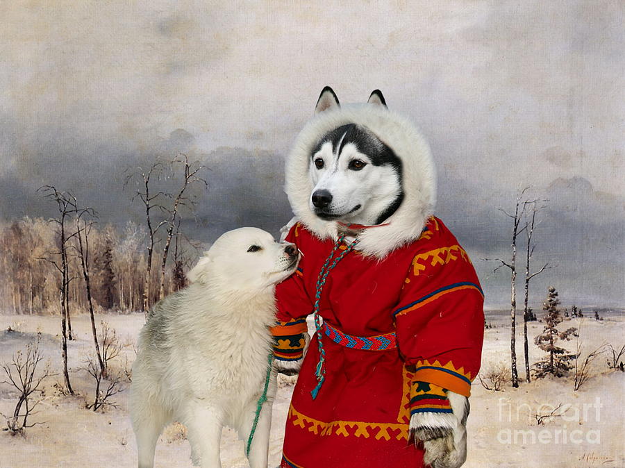 ARTCANVAS Siberian Husky Home deals Decor Canvas Art Print