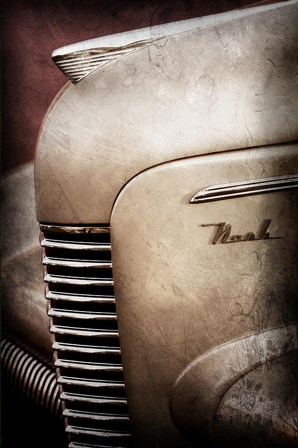 Car Photograph - 1940 Nash Sedan Grille #5 by Jill Reger