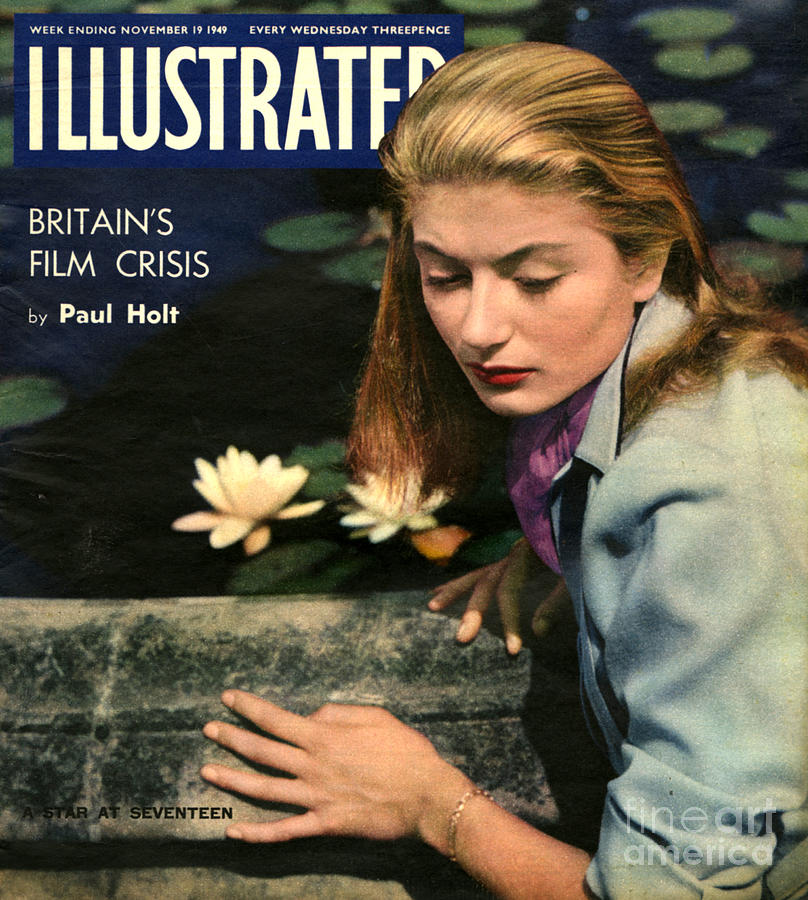 Portrait Drawing - 1940s Uk Illustrated Magazine Cover #5 by The Advertising Archives