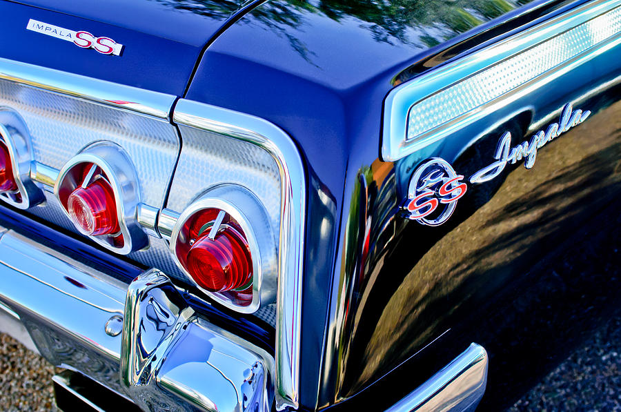 1962 Chevrolet Impala SS Taillight Emblem #5 Photograph by Jill Reger