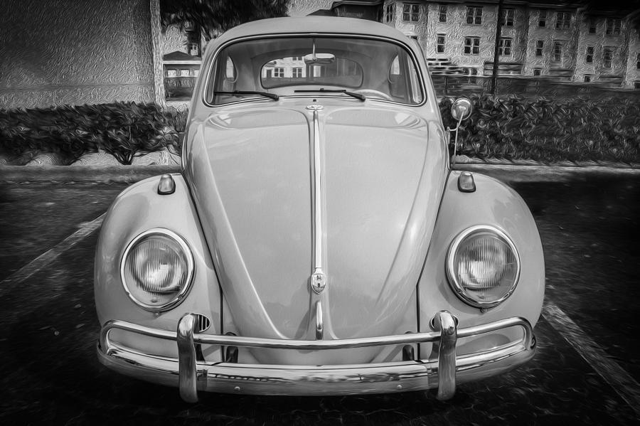 1962 Volkswagen Beetle VW Bug BW #5 Photograph by Rich Franco