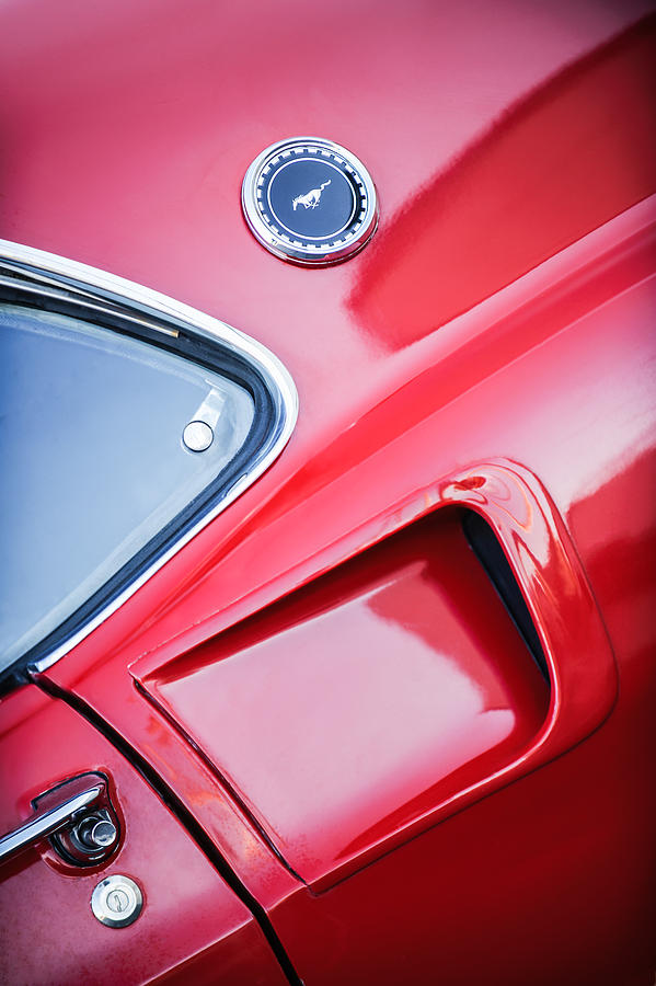 Car Photograph - 1969 Ford Mustang Mach 1 Side Emblem #5 by Jill Reger