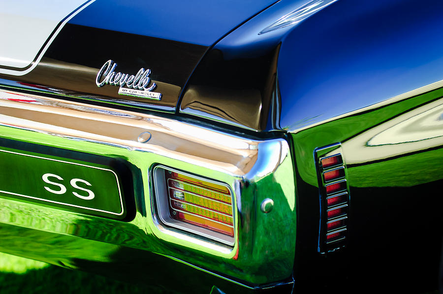 1970 Chevrolet Chevelle SS Taillight Emblem #5 Photograph by Jill Reger
