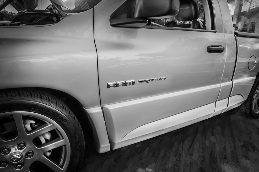 2004 Dodge Ram SRT 10 Viper Truck Painted BW  #5 Photograph by Rich Franco