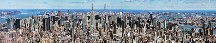 Aerial View Of Cityscape, New York #5 Photograph by Panoramic Images