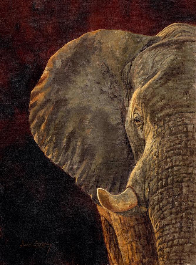 Animal Painting - African Elephant #4 by David Stribbling
