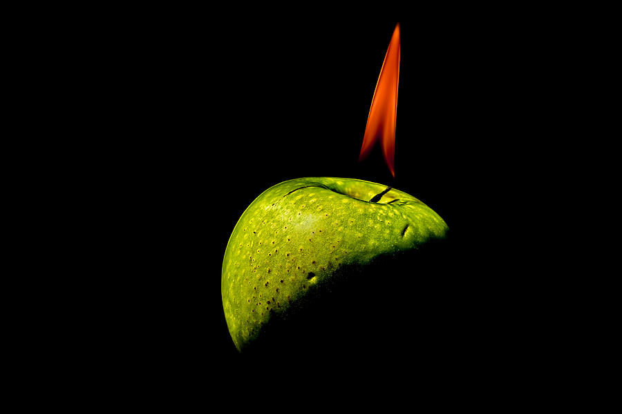 Apple on Fire #5 Photograph by Peter Lakomy