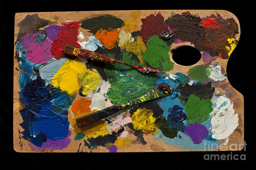 Artist Palette With Paint Knife #5 Photograph by Jim Corwin