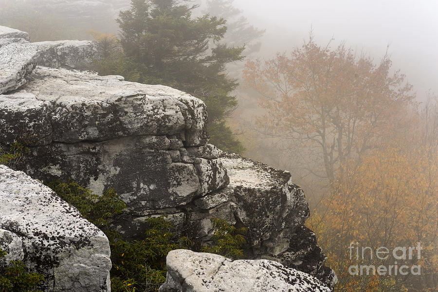 Fall Photograph - Autumn Fog Bear Rocks #5 by Thomas R Fletcher
