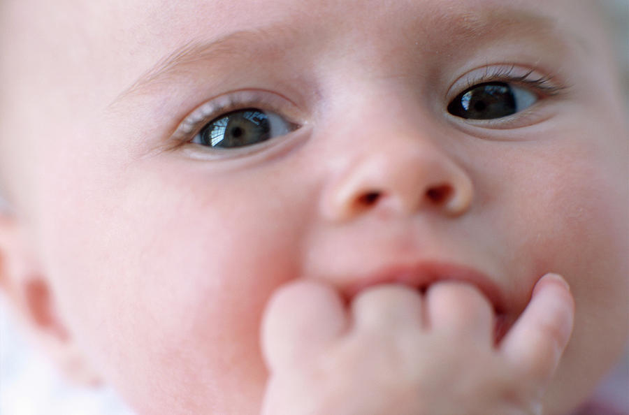 Baby Girls Face #5 Photograph by Ian Hooton/science Photo Library