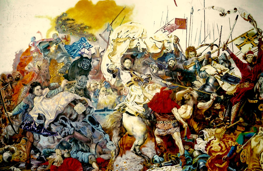 Flag Painting - Battle of Grunwald #1 by Henryk Gorecki