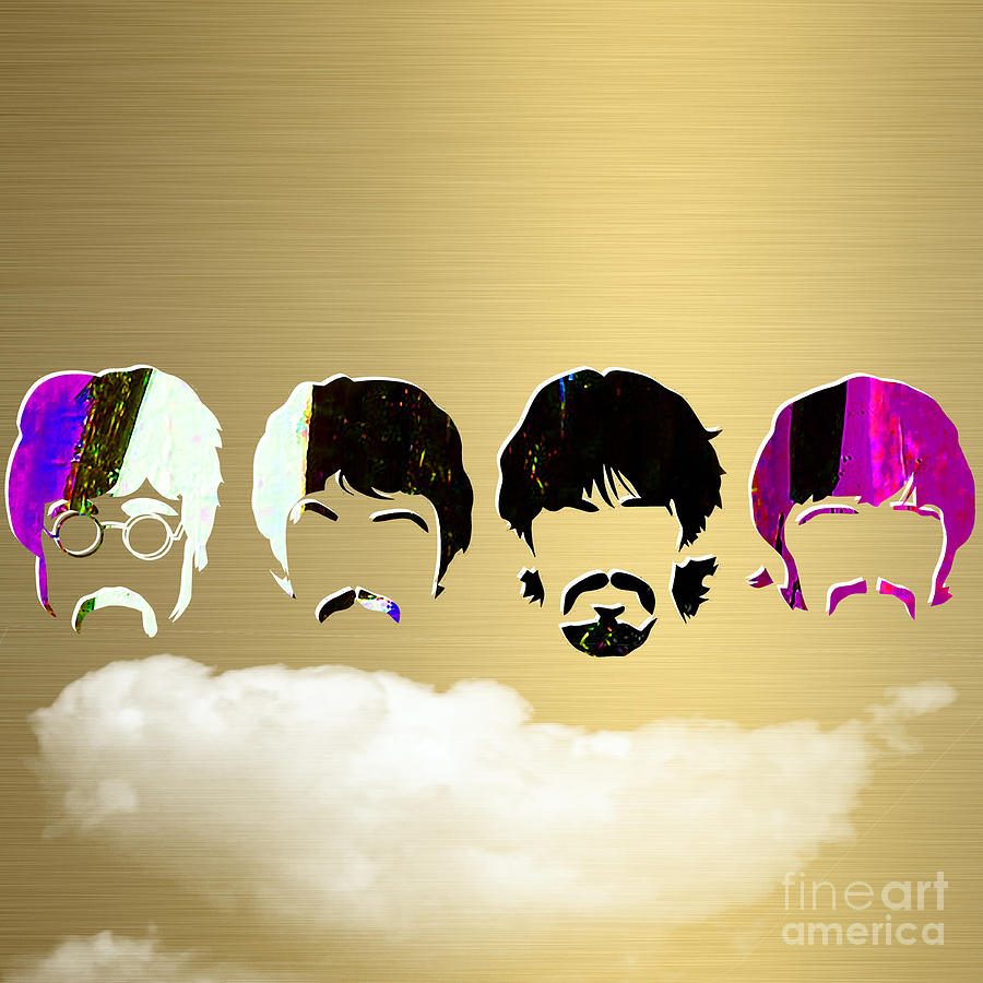 Beatles Gold Series #5 Mixed Media by Marvin Blaine