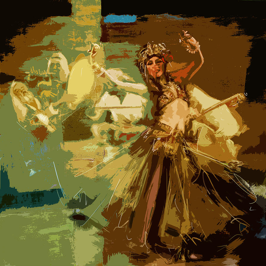 Famous Paintings Painting - Abstract Belly Dancer 16 by Corporate Art Task Force