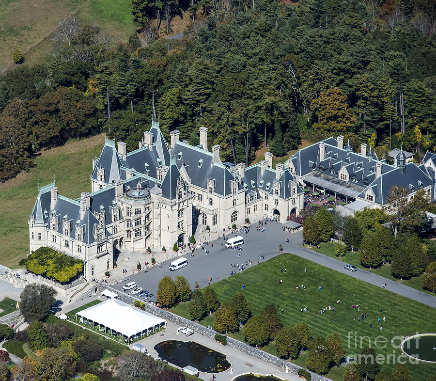 Biltmore Estate Aerial Photo Photograph by David Oppenheimer - Fine Art ...