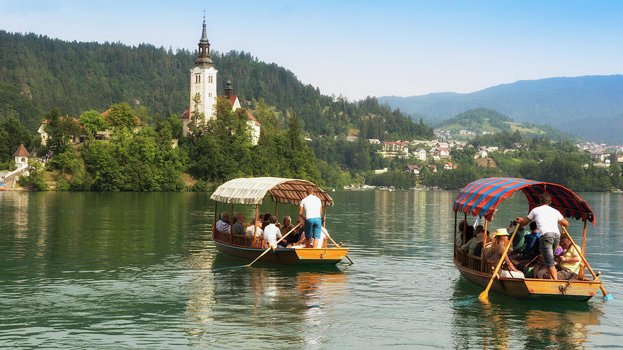 Boat Photograph - Bled, Slovenia #5 by Ken Welsh