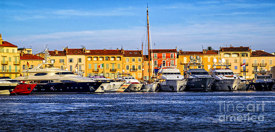Boats at St.Tropez 8 Photograph by Elena Elisseeva