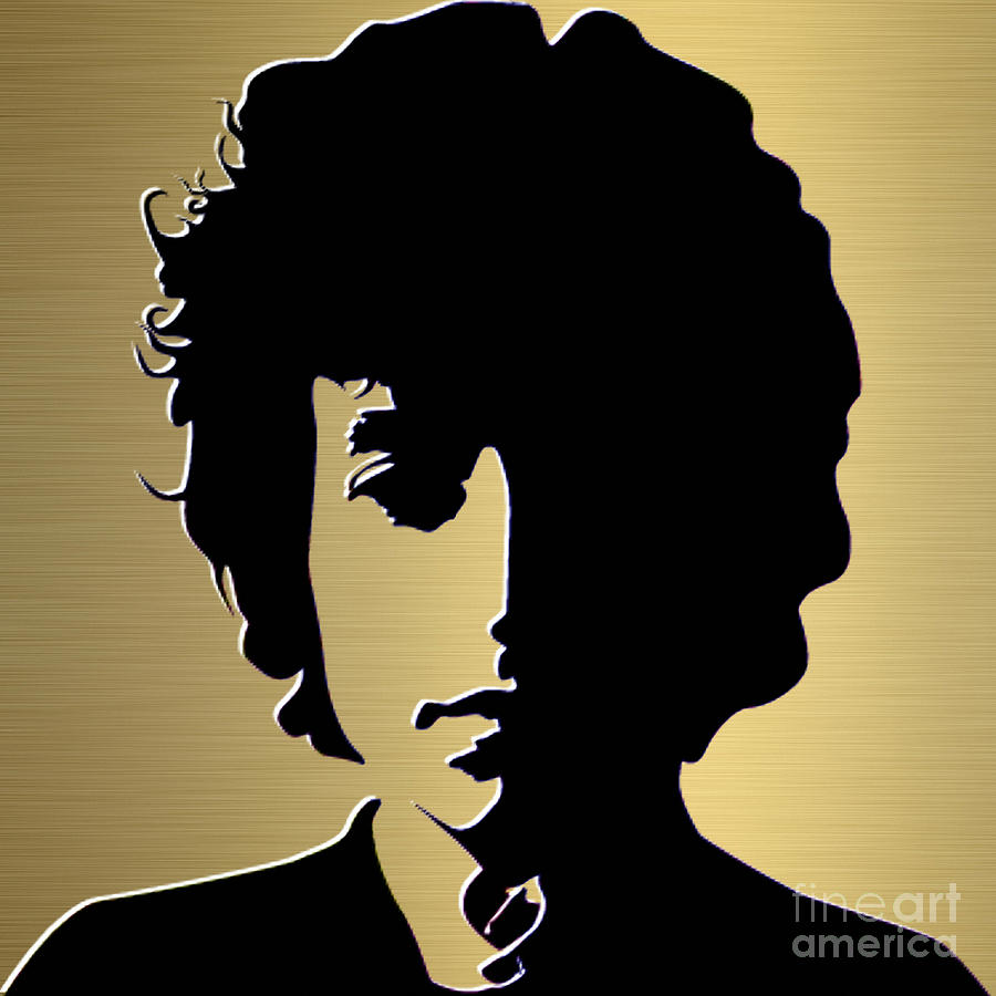 Bob Dylan Gold Series #5 Mixed Media by Marvin Blaine
