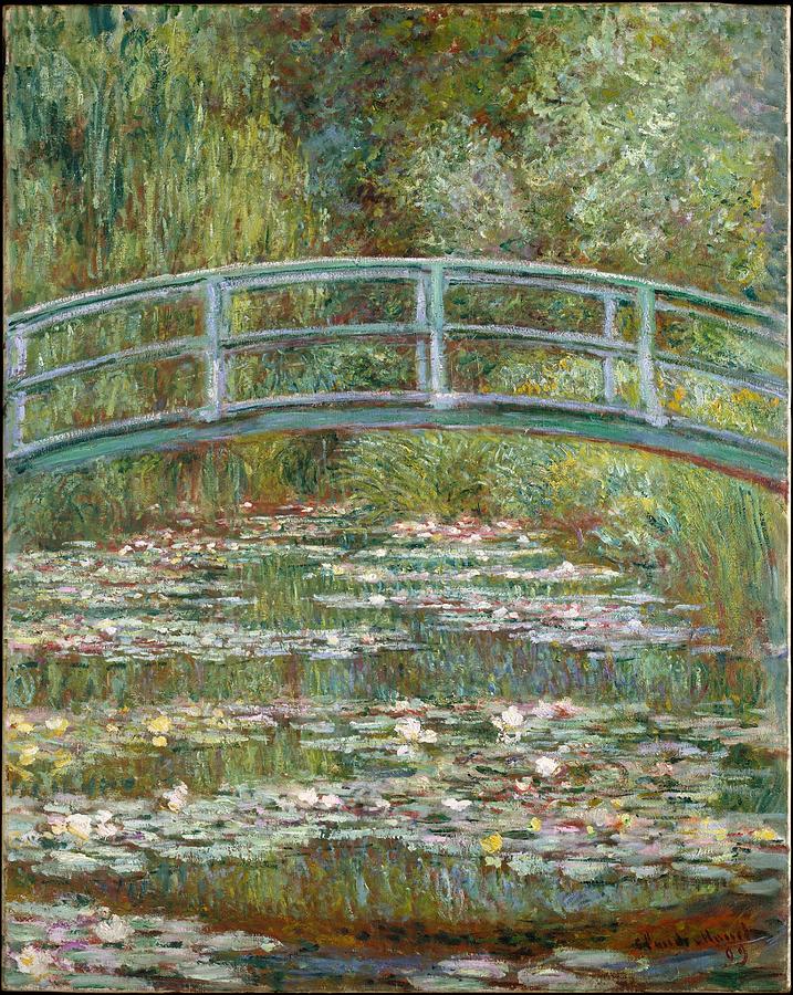 Bridge Over A Pond Of Water Lilies Painting by Claude Monet - Pixels