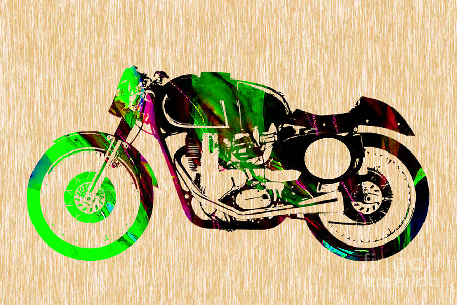 Motorcycle Mixed Media - Cafe Racer #5 by Marvin Blaine