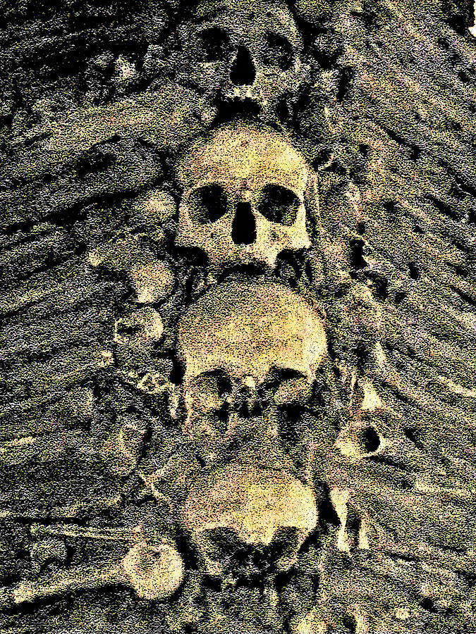 Skeleton Photograph - Capela Dos Ossos. Chapel Of Bones. Evora. Portugal. #5 by Andy i Za