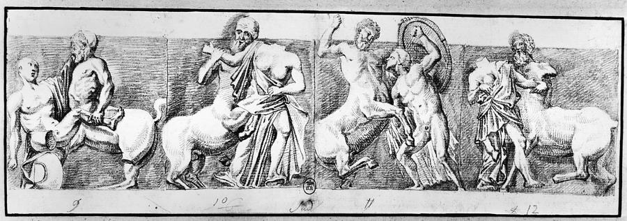 Greek Drawing - Carrey Parthenon, 1674 #5 by Granger