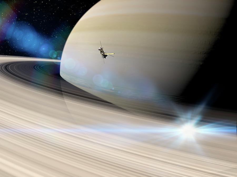 Cassini's Grand Finale At Saturn Photograph By Ramon Andrade 3dciencia ...