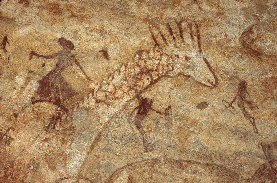 Cave Painting, South Algeria #5 Painting by George Holton - Pixels