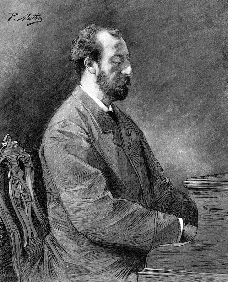 Historical drawing, portrait of Charles Camille Saint-Saëns, 1835