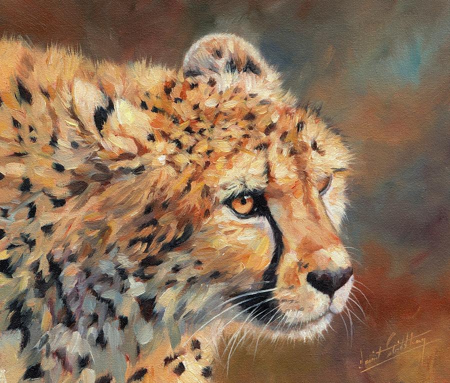 Cheetah #5 Painting by David Stribbling