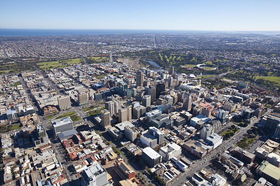 Skyline Photograph - City Center, Adelaide #5 by Brett Price