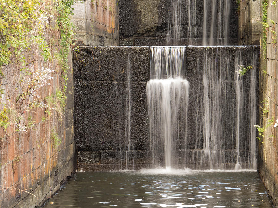 Waterfall Photograph - 5 Combined Canal Locks #1 by Michael Stockwell
