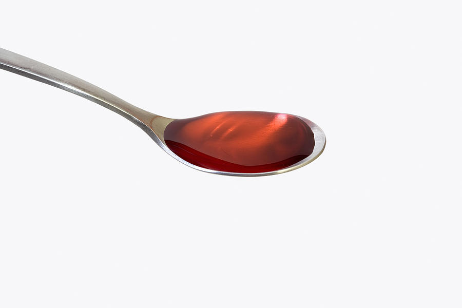 Spoon Still Life Photograph - Cough Medicine #5 by Science Stock Photography