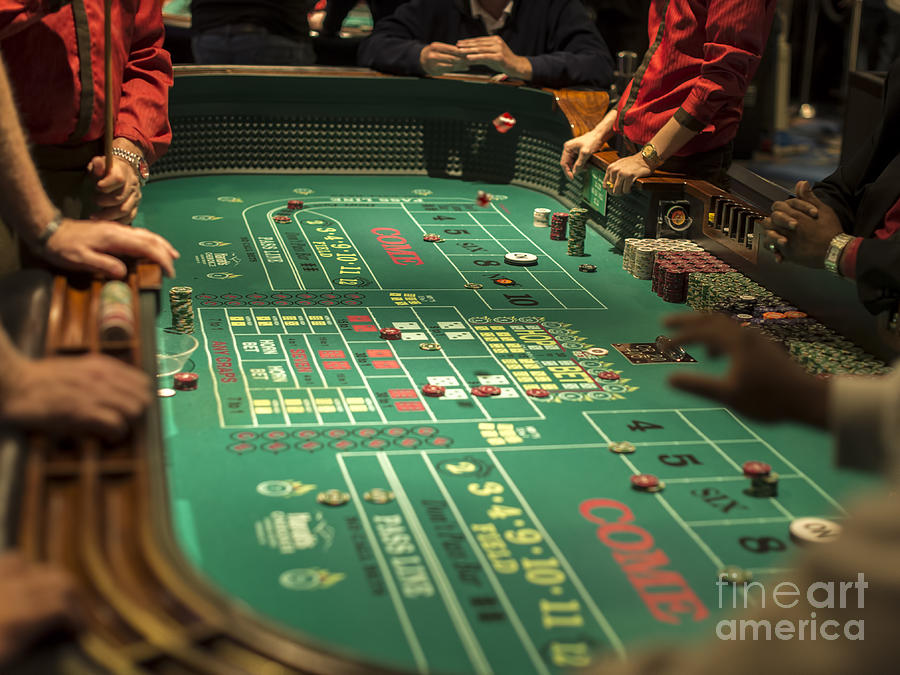 Craps Table at Harrahs Cherokee Casino Resort and Hotel Photograph by David Oppenheimer