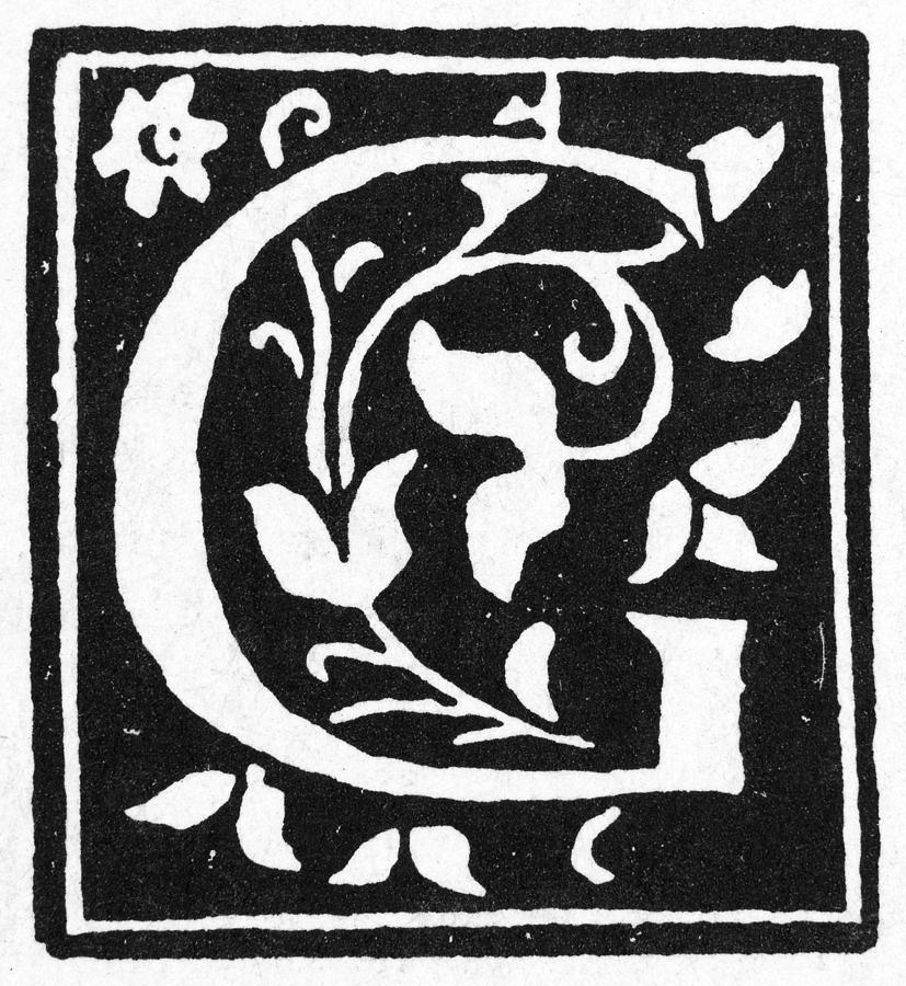 Decorative Initial G #5 Painting by Granger