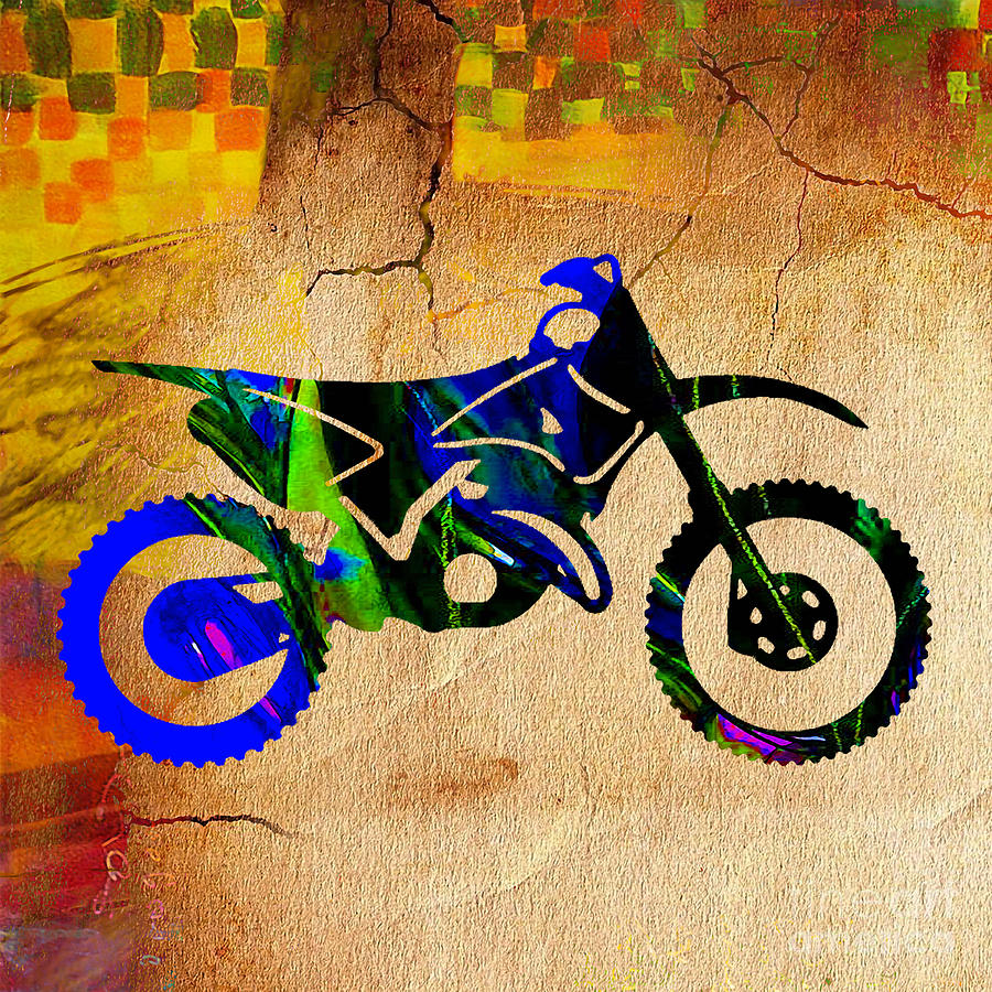 Sports Mixed Media - Dirt Bike #5 by Marvin Blaine