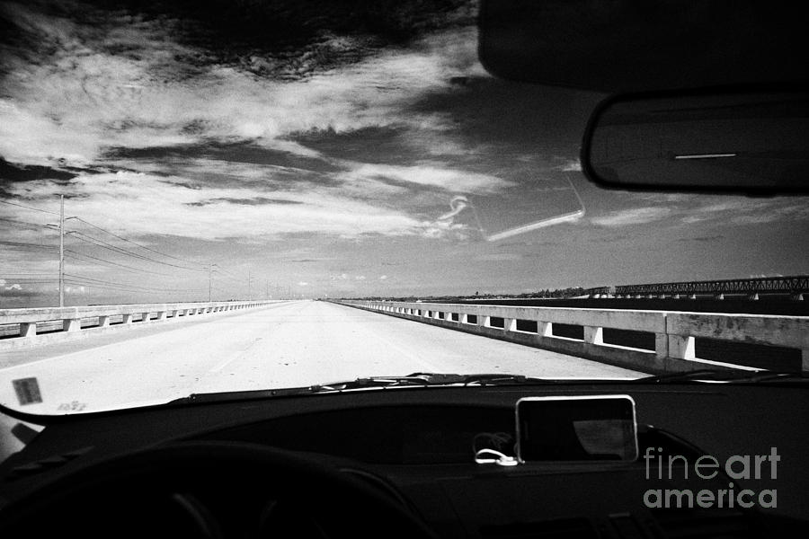 Key Photograph - Driving Over New Seven Mile Marathon Bridge Along Us Route One Overseas Highway Florida Keys Usa #5 by Joe Fox