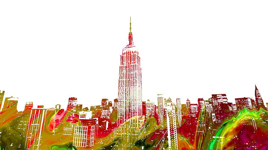 Empire State Building #3 Painting by Doc Braham