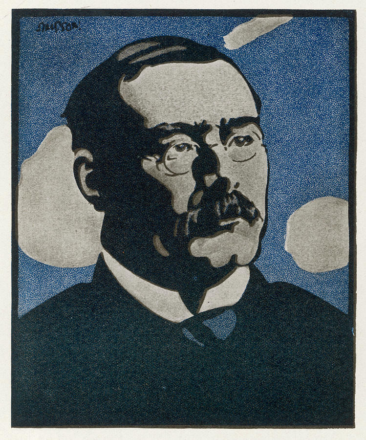 English Writer, Rudyard Kipling Drawing by Mary Evans Picture Library ...