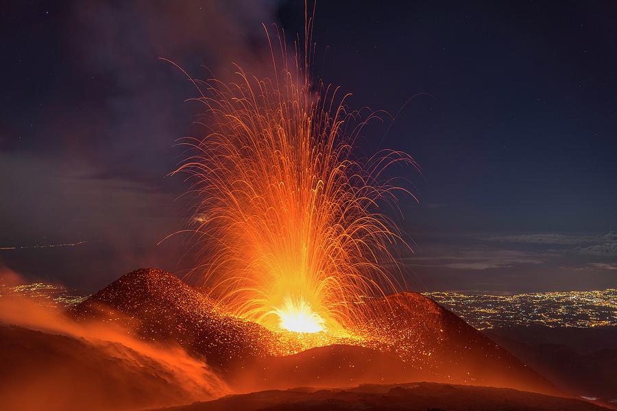 Eruption Of Mount Etna #5 Photograph by Martin Rietze/science Photo Library