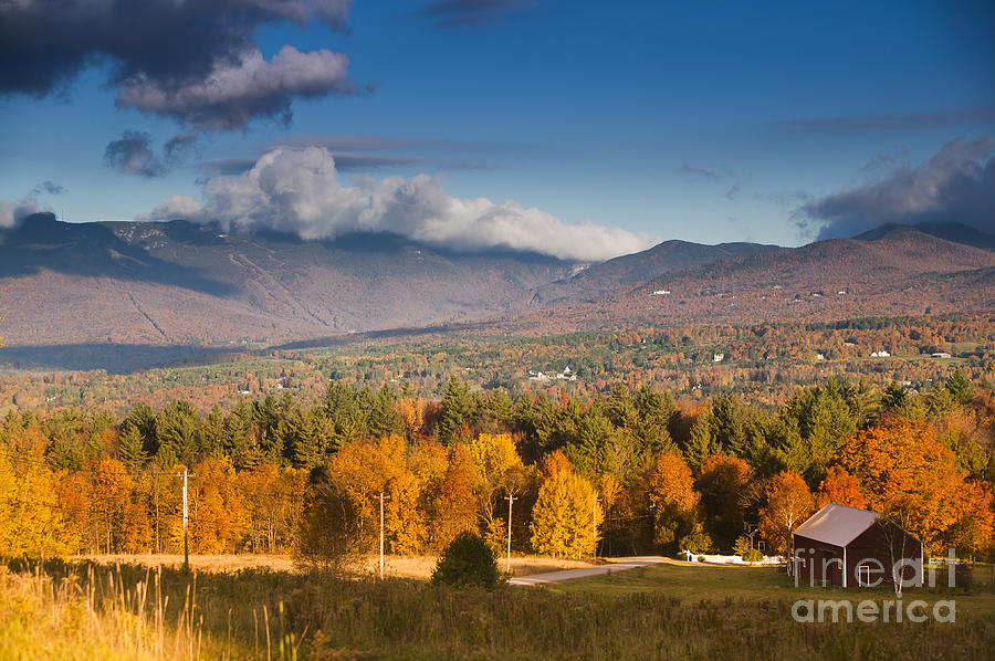 Fall foliage on Mt. Mansfield in Stowe Vermont USA #5 Photograph by Don ...