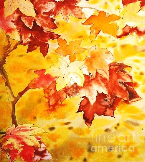 Fall leaves Painting by Rose Wang