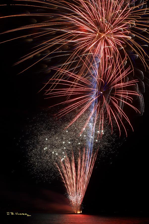 Fireworks at St Albans Bay #2 Photograph by R B Harper