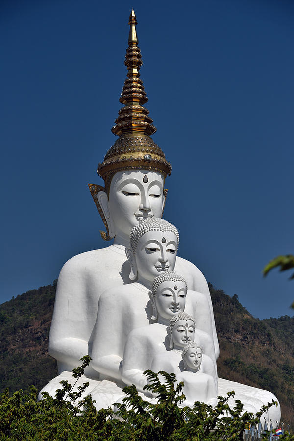 Five Buddhas Statue #5 Photograph by Robert Kennett