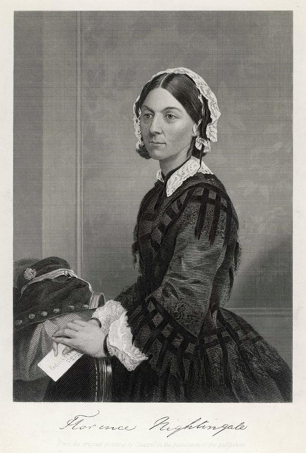 Florence Nightingale Nurse, Hospital Drawing by Mary Evans Picture