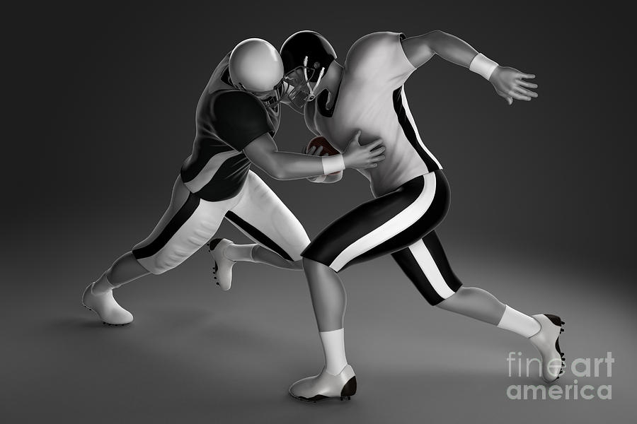 Sports Photograph - Football Collision #5 by Science Picture Co Sports Photograph - Football Collision #5 by Science Picture Co