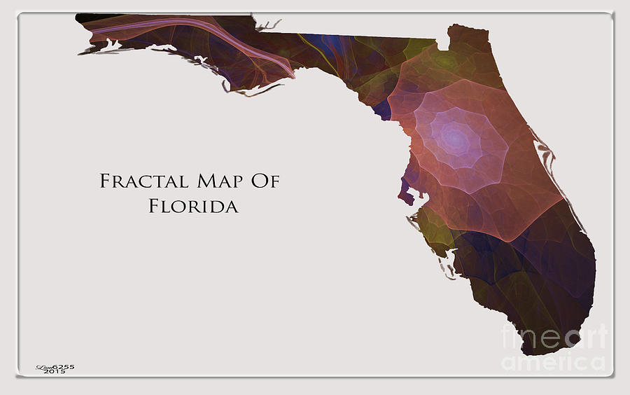 Fractal Map Of Florida #5 Digital Art by Melissa Messick