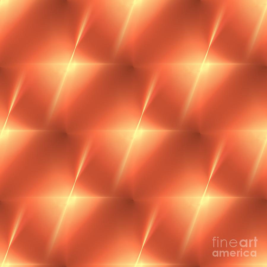 Fractal Orange Star #5 Digital Art by Henrik Lehnerer