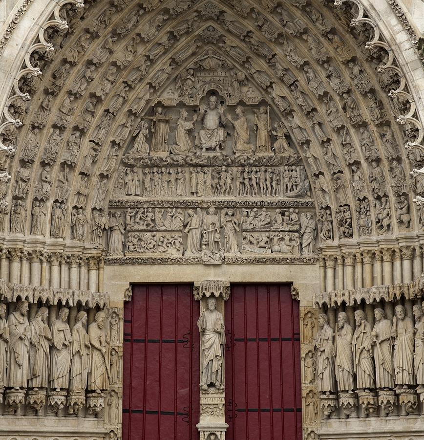 Architecture Photograph - France. Amiens. Notre Dame Cathedral #5 by Everett