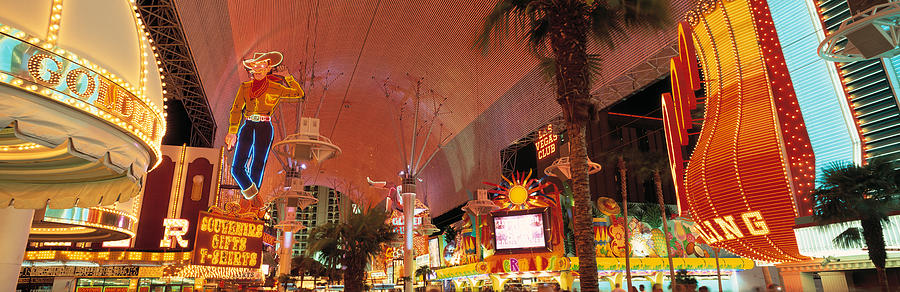 Las Vegas Photograph - Fremont Street Experience Las Vegas Nv #5 by Panoramic Images