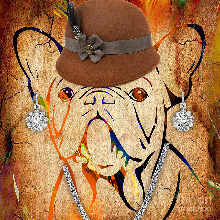 Cool Mixed Media - French Bulldog Collection #5 by Marvin Blaine